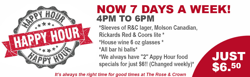 Rose & Crown Happy Hour Small